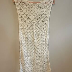 Abercrombie & Fitch Cream Crochet Maxi Dress